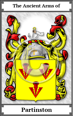 Partinston Family Crest Download (JPG) Book Plated - 600 DPI