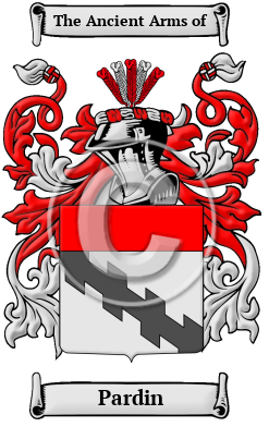 Pardin Family Crest/Coat of Arms
