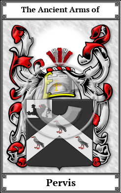 Pervis Family Crest Download (JPG)  Book Plated - 150 DPI