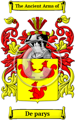 De parys Family Crest/Coat of Arms