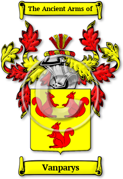 Vanparys Family Crest Download (jpg) Legacy Series - 150 DPI