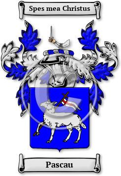 Pascau Family Crest Download (jpg) Legacy Series - 150 DPI