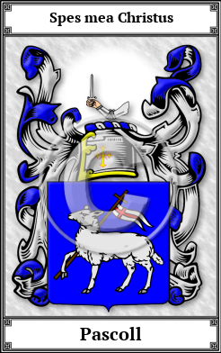 Pascoll Family Crest Download (JPG)  Book Plated - 150 DPI