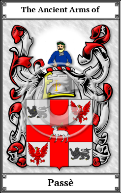 Passè Family Crest Download (JPG) Book Plated - 600 DPI