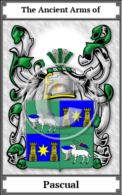 Pascual Family Crest Download (JPG)  Book Plated - 150 DPI