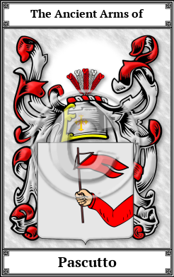 Pascutto Family Crest Download (JPG) Book Plated - 600 DPI