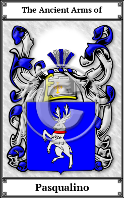 Pasqualino Family Crest Download (JPG)  Book Plated - 150 DPI