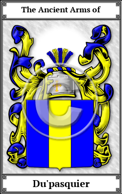 Du'pasquier Family Crest Download (JPG) Book Plated - 150 DPI