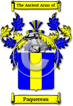 Paquereau Family Crest Download (JPG) Legacy Series - 600 DPI