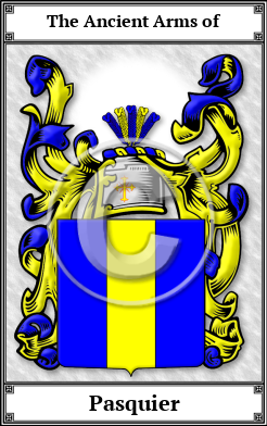 Pasquier Family Crest Download (JPG)  Book Plated - 150 DPI