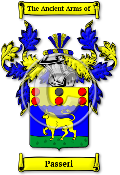 Passeri Family Crest Download (jpg) Legacy Series - 150 DPI