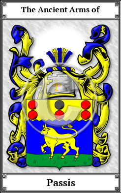 Passis Family Crest Download (JPG)  Book Plated - 150 DPI