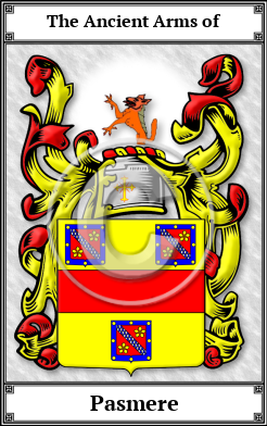 Pasmere Family Crest Download (JPG) Book Plated - 600 DPI