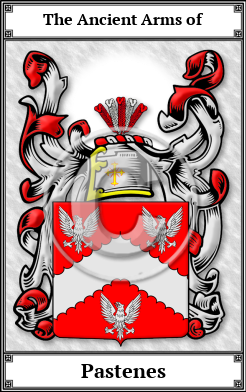 Pastenes Family Crest Download (JPG)  Book Plated - 150 DPI