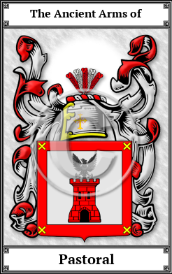 Pastoral Family Crest Download (JPG)  Book Plated - 150 DPI