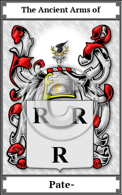 Pate- Family Crest Download (JPG) Book Plated - 600 DPI
