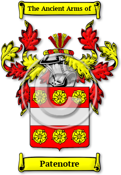 Patenotre Family Crest Download (jpg) Legacy Series - 150 DPI