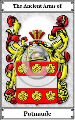 Patnaude Family Crest Download (JPG)  Book Plated - 150 DPI