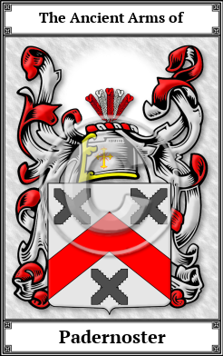 Padernoster Family Crest Download (JPG) Book Plated - 600 DPI
