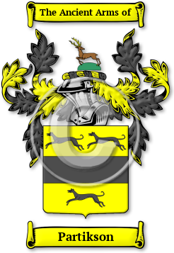 Partikson Family Crest Download (jpg) Legacy Series - 150 DPI