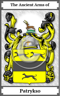 Patrykso Family Crest Download (JPG)  Book Plated - 150 DPI