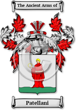 Patellani Family Crest Download (jpg) Legacy Series - 150 DPI