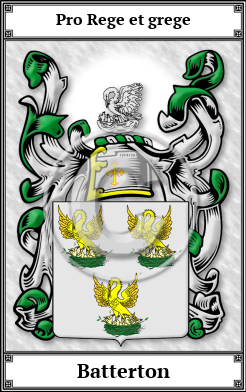 Batterton Family Crest Download (JPG)  Book Plated - 150 DPI