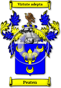 Peaten Family Crest Download (jpg) Legacy Series - 150 DPI