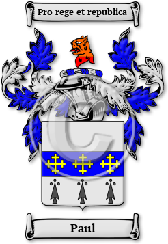 Paul Family Crest Download (JPG) Legacy Series - 600 DPI