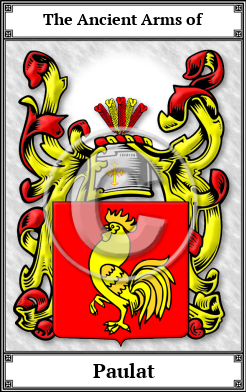 Paulat Family Crest Download (JPG)  Book Plated - 150 DPI