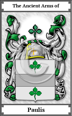 Paulis Family Crest Download (JPG) Book Plated - 600 DPI