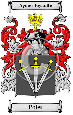 Polet Family Crest/Coat of Arms