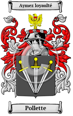 Pollette Family Crest/Coat of Arms