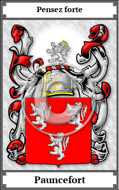 Pauncefort Family Crest Download (JPG)  Book Plated - 150 DPI