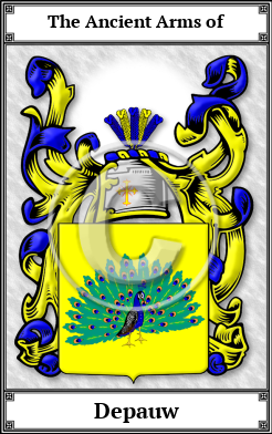 Depauw Family Crest Download (JPG)  Book Plated - 150 DPI