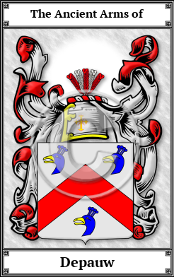 Depauw Family Crest Download (JPG)  Book Plated - 150 DPI