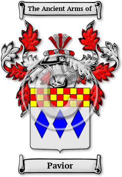 Pavior Family Crest Download (JPG) Legacy Series - 600 DPI