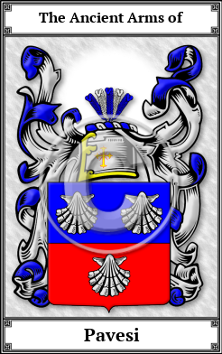 Pavesi Family Crest Download (JPG) Book Plated - 600 DPI