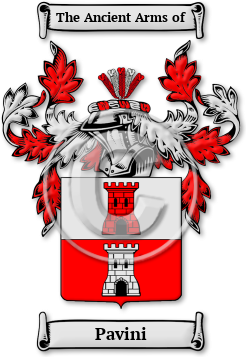 Pavini Family Crest Download (jpg) Legacy Series - 150 DPI