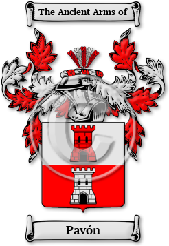 Pavón Family Crest Download (JPG) Legacy Series - 600 DPI