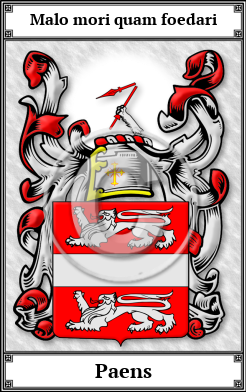 Paens Family Crest Download (JPG)  Book Plated - 150 DPI