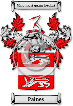 Paines Family Crest Download (jpg) Legacy Series - 150 DPI