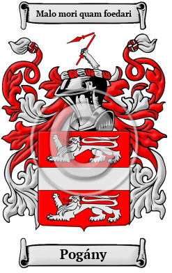Pogány Family Crest Download (JPG) Heritage Series - 300 DPI