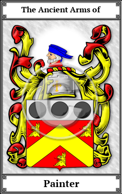 Painter Family Crest Download (JPG)  Book Plated - 150 DPI