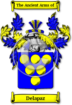 Delapaz Family Crest Download (jpg) Legacy Series - 150 DPI