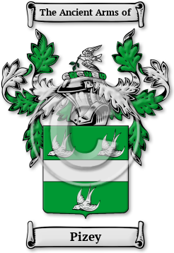 Pizey Family Crest Download (jpg) Legacy Series - 150 DPI