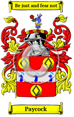 Paycock Family Crest/Coat of Arms
