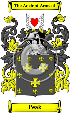 Peak Family Crest Download (JPG) Heritage Series - 600 DPI