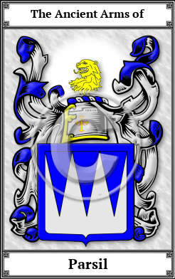Parsil Family Crest Download (JPG) Book Plated - 600 DPI