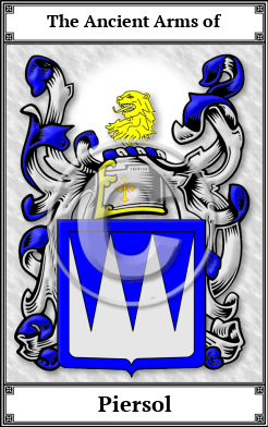 Piersol Family Crest Download (JPG)  Book Plated - 150 DPI